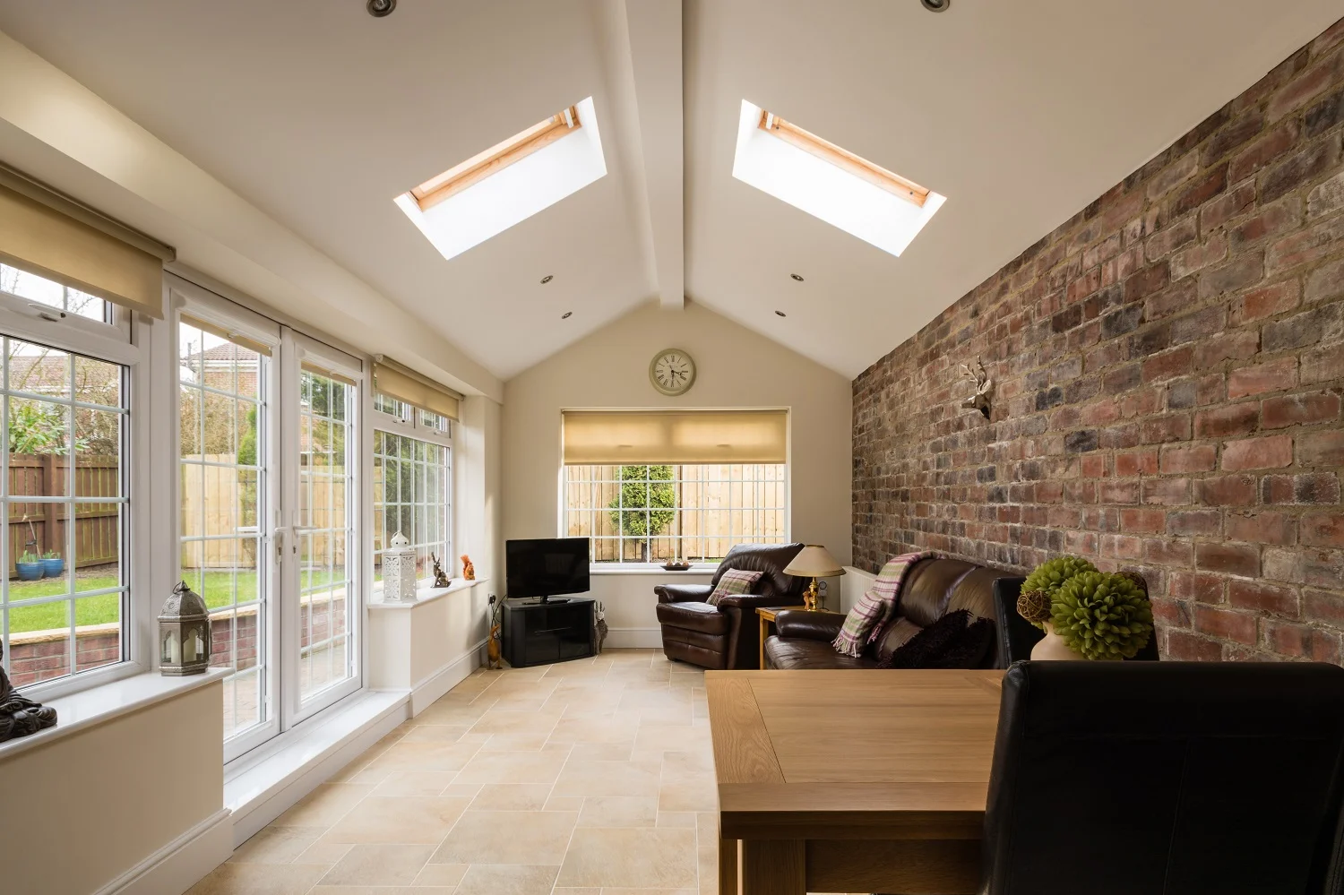 living room in the extended part of the house