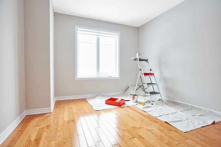 Interior of the room after painting