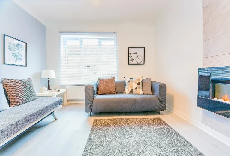 cosy living room after house renovation